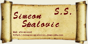 Simeon Spalović vizit kartica